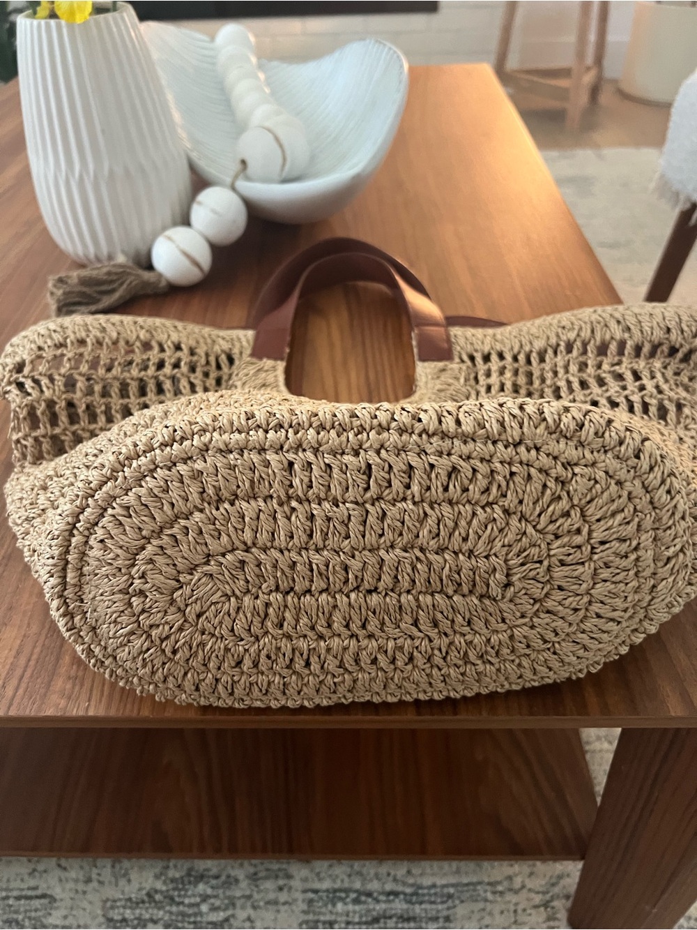 COS WOVEN STRAW TOTE BAG - Picture 4 of 9